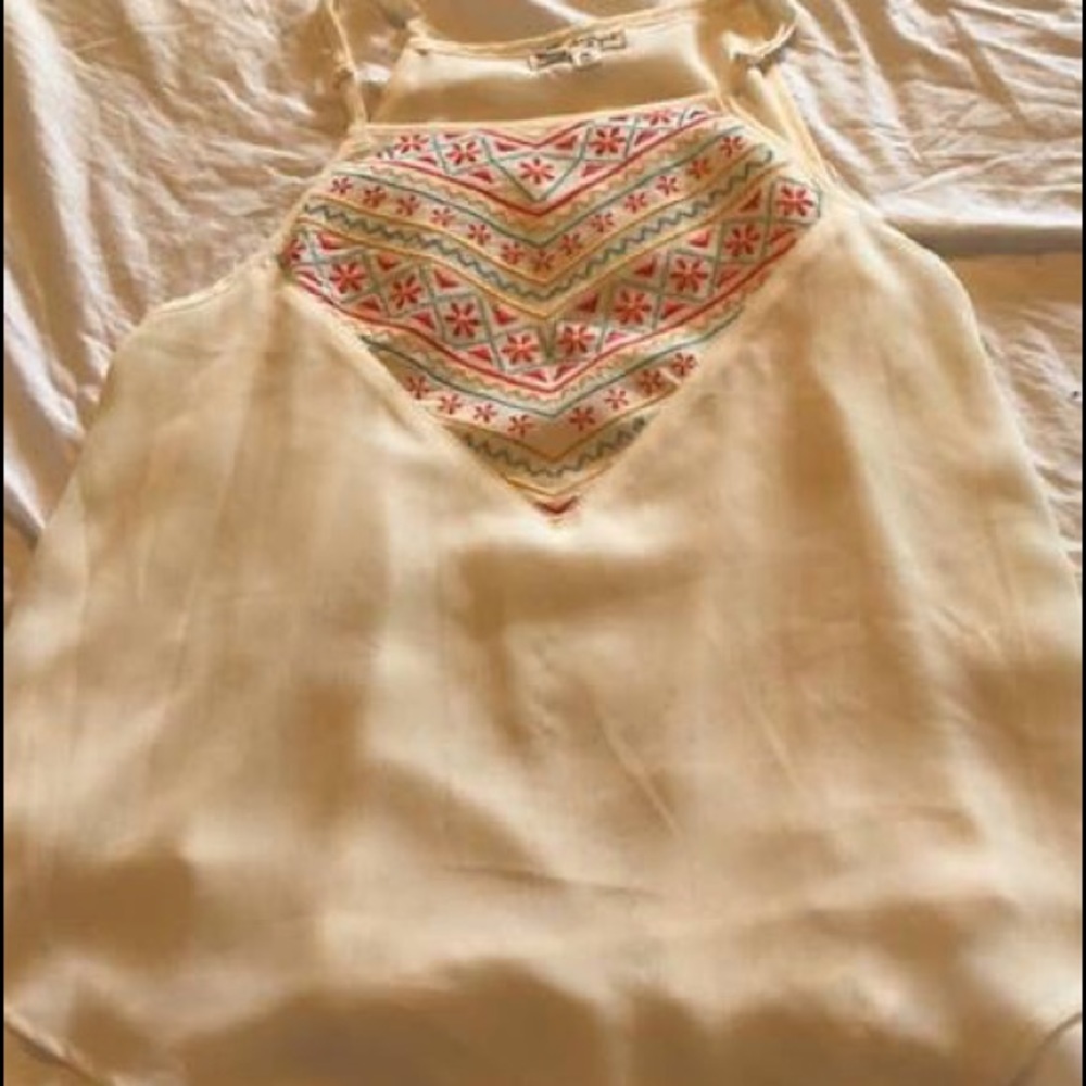 Embroidered tank